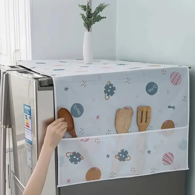 Set Of Fridge Cover & Microwave Oven Dust Cover-Imported