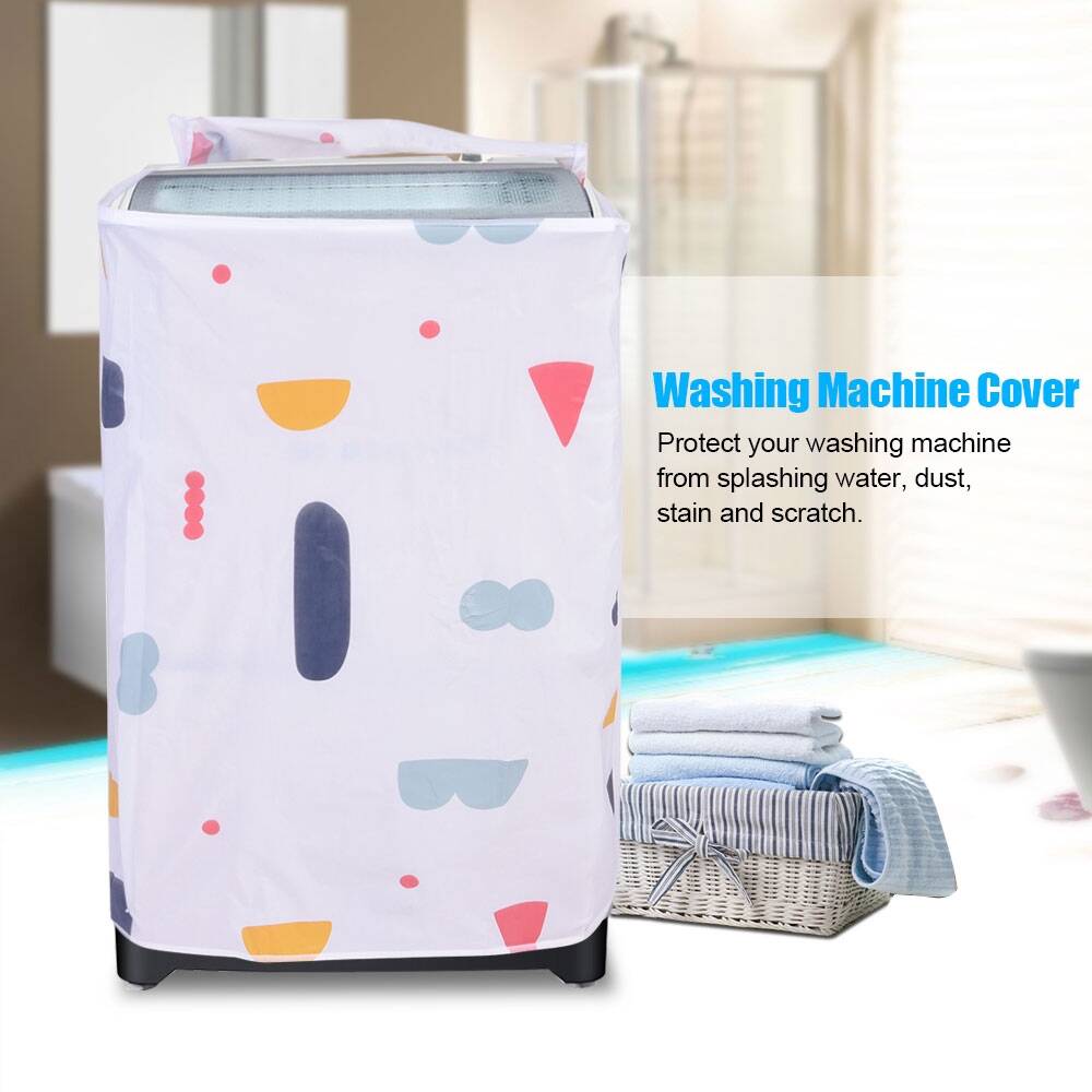 Laminated Anti Slip Washing Machine Cover Adjustable Waterproof/Dustproof Top Load 4 Sided