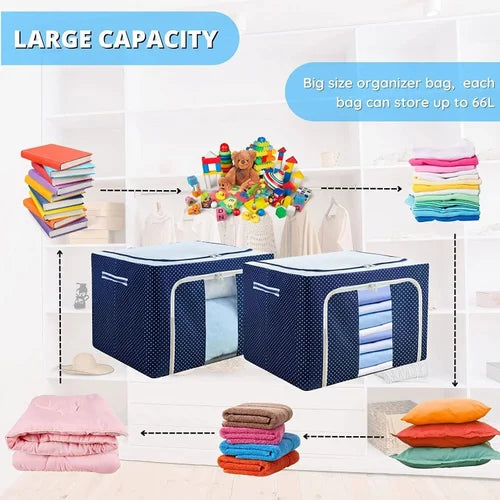66 Ltr Foldable Storage Bag , Steel rods