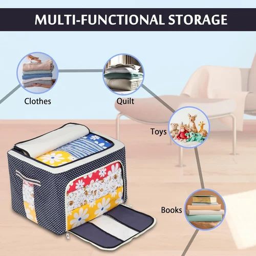 66 Ltr Foldable Storage Bag , Steel rods