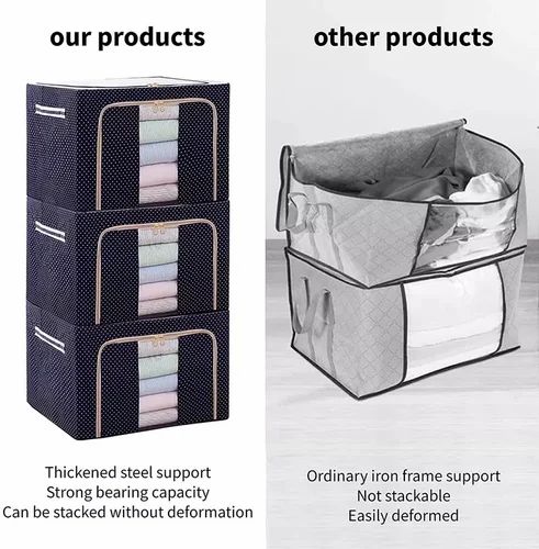 66 Ltr Foldable Storage Bag , Steel rods