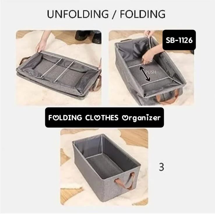 Foldable Clothes Organizer Storage Box for Wardrobe,Toys,Books,Shirts Organizer-Imported